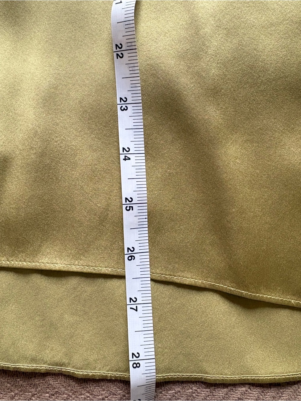 Eileen Fisher Silk Olive Green Slip Top - Picture 8 of 11